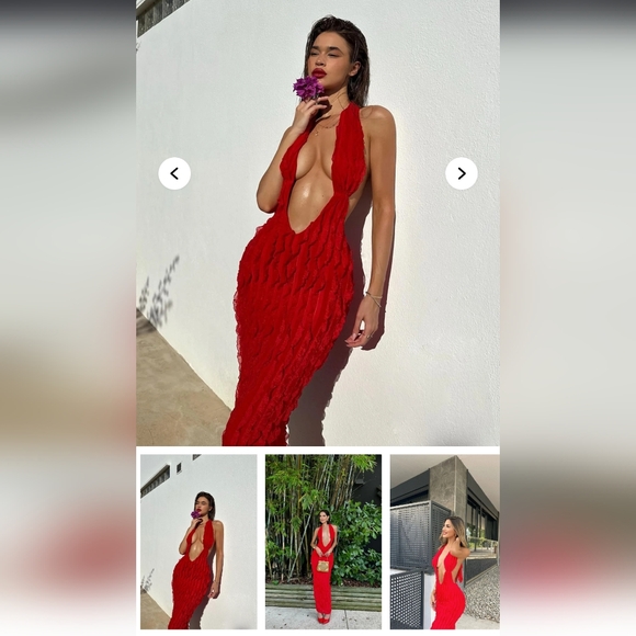 Fashion Nova Vibrant Red Backless Dress - Picture 4 of 7